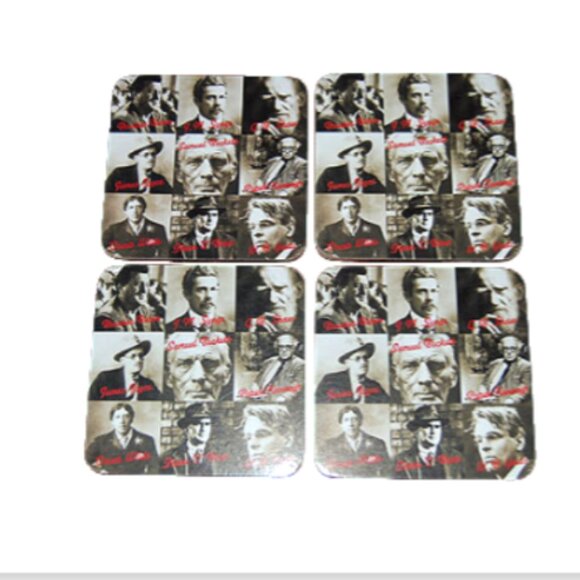 Coasters Famous Irish Writers Set Of 4 Quality Coasters New Sealed - Picture 1 of 11